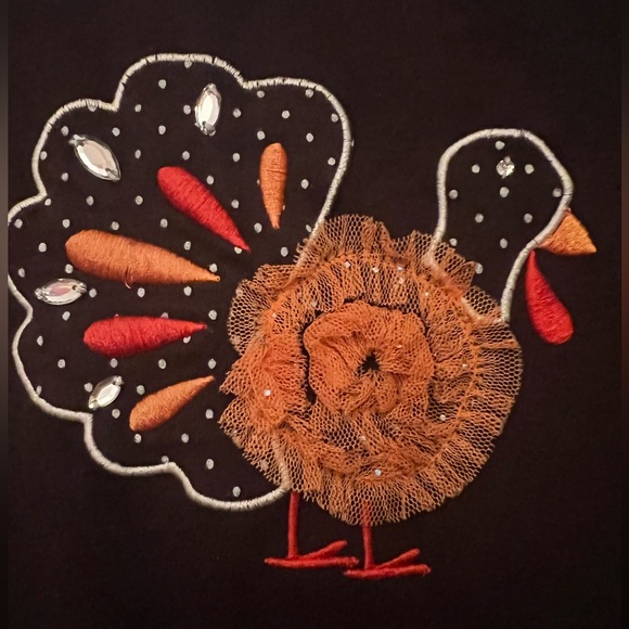 Toddler Girl Thanksgiving Turkey Dress - 3T - Picture 4 of 4